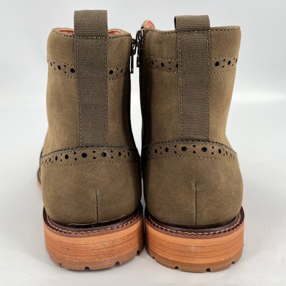 Madden REMPPR Wingtip Boots Size 9.5 Olive Suede Brogue Zip Lace-Up Ankle Boot main image 10